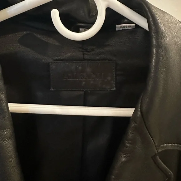 Alfani Men's Black Leather Coat Size Medium